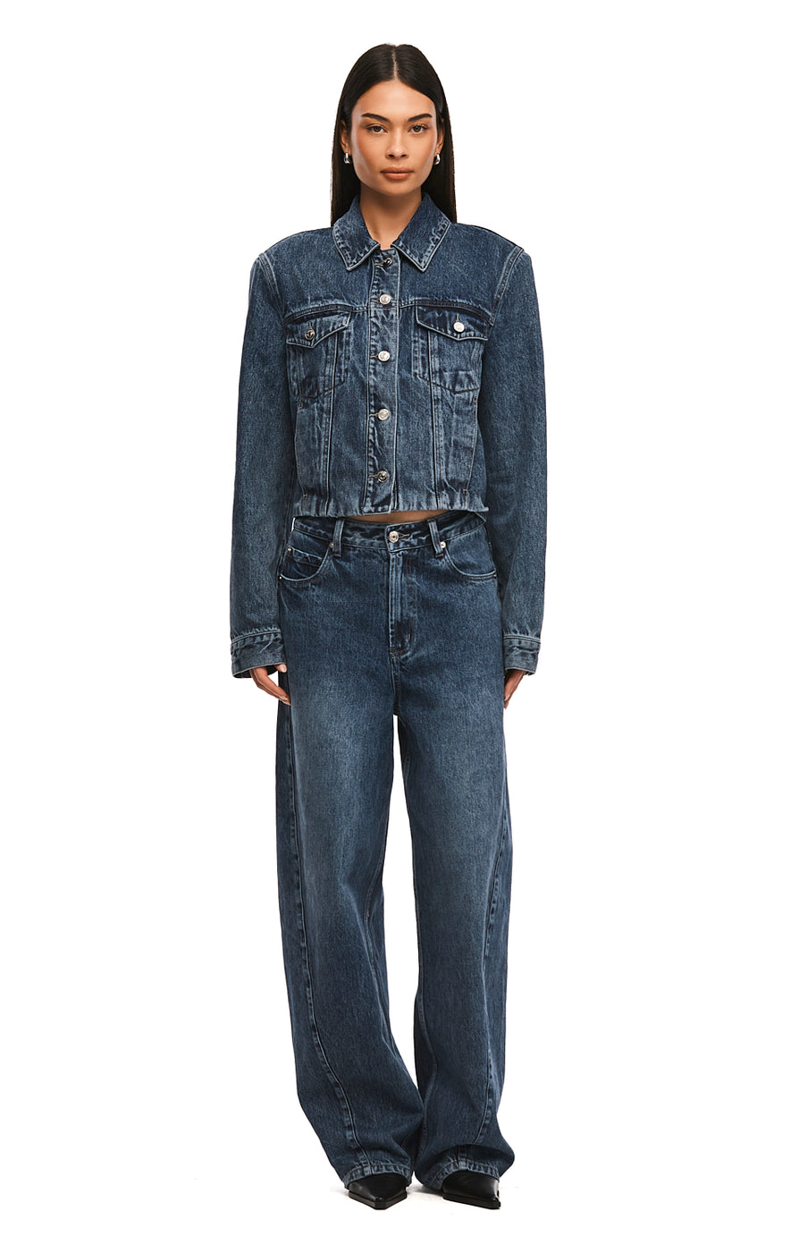 THE BAXTER WASHED INDIGO JACKET | MODEL
