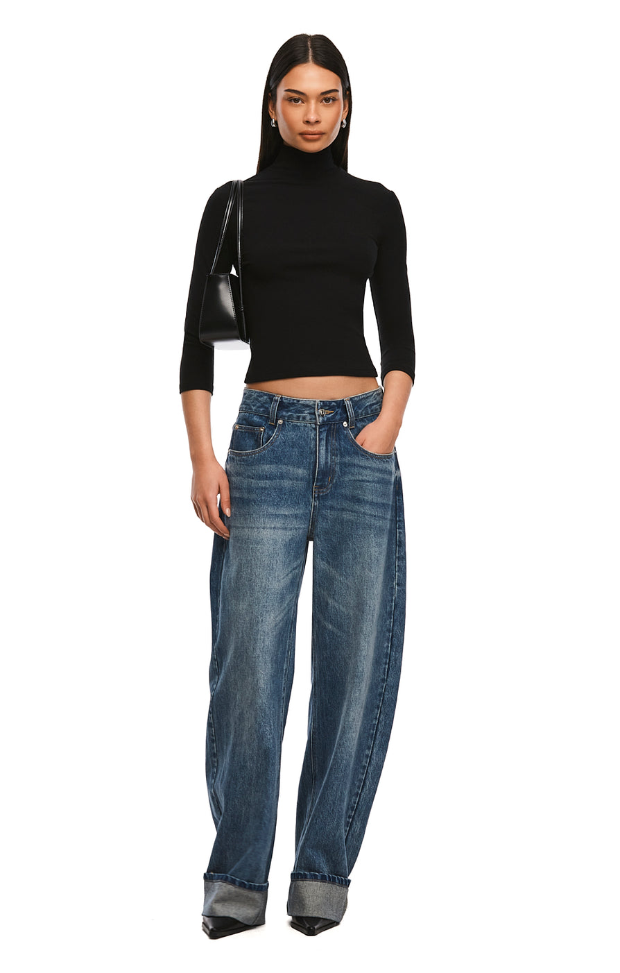 THE JENSEN TRUE BLUE CUFFED JEAN | MODEL