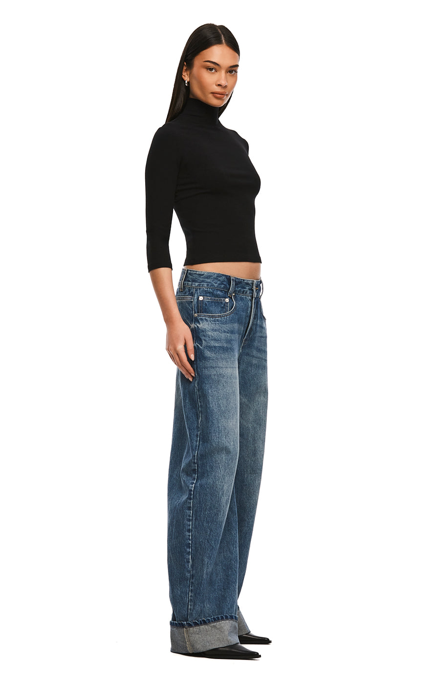 THE JENSEN TRUE BLUE CUFFED JEAN | MODEL