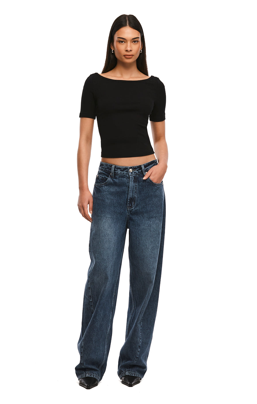 THE BAXTER WASHED INDIGO JEAN | MODEL