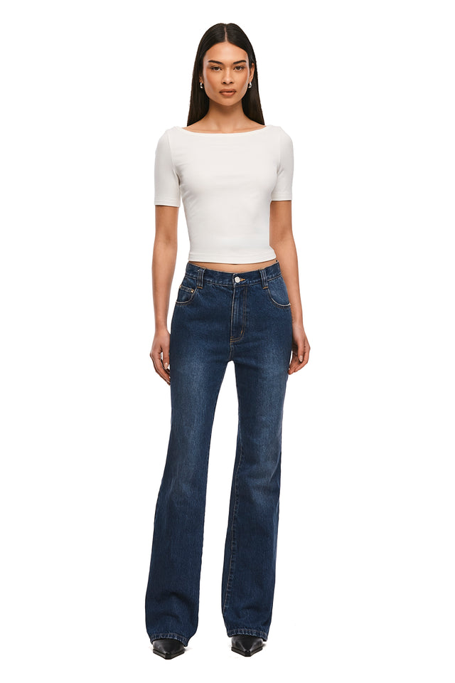 THE BRADY DARK BLUE BOOTCUT JEAN 