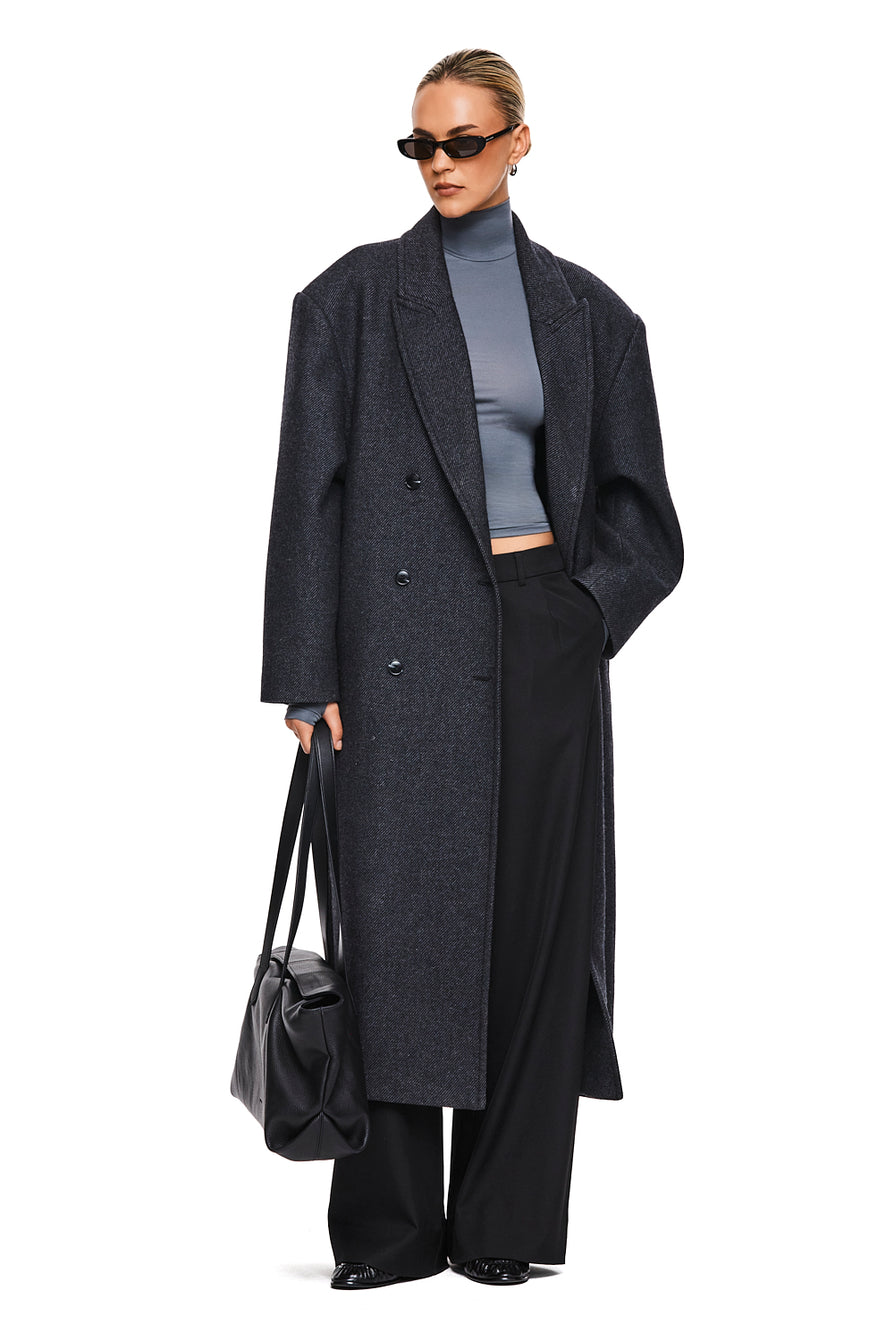 THE BOSTON GREY COAT | MODEL