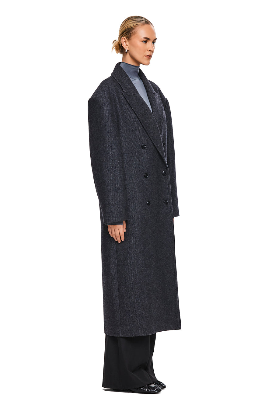 THE BOSTON GREY COAT | MODEL