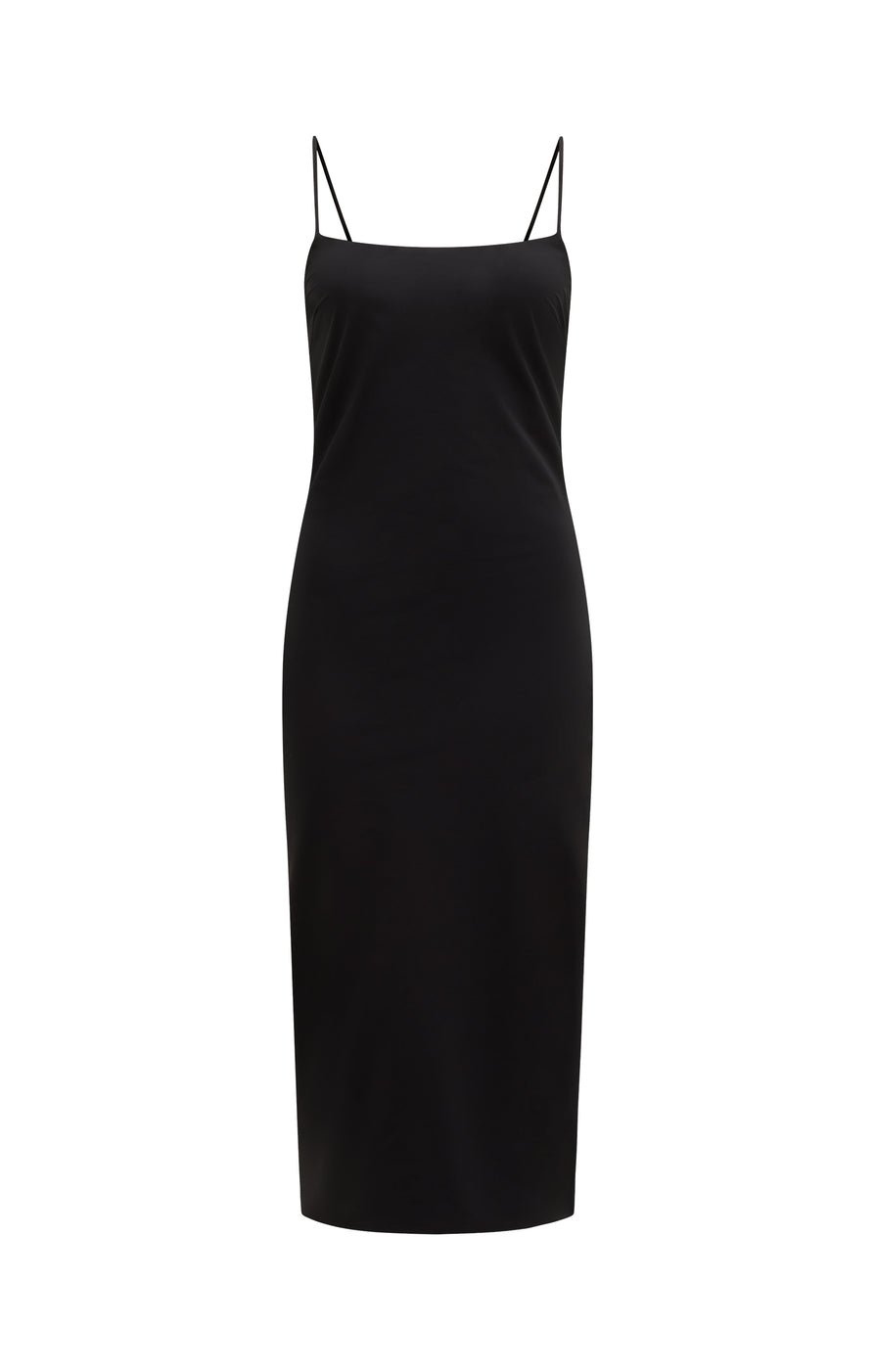 THE CARA BLACK MIDI DRESS | GHOST