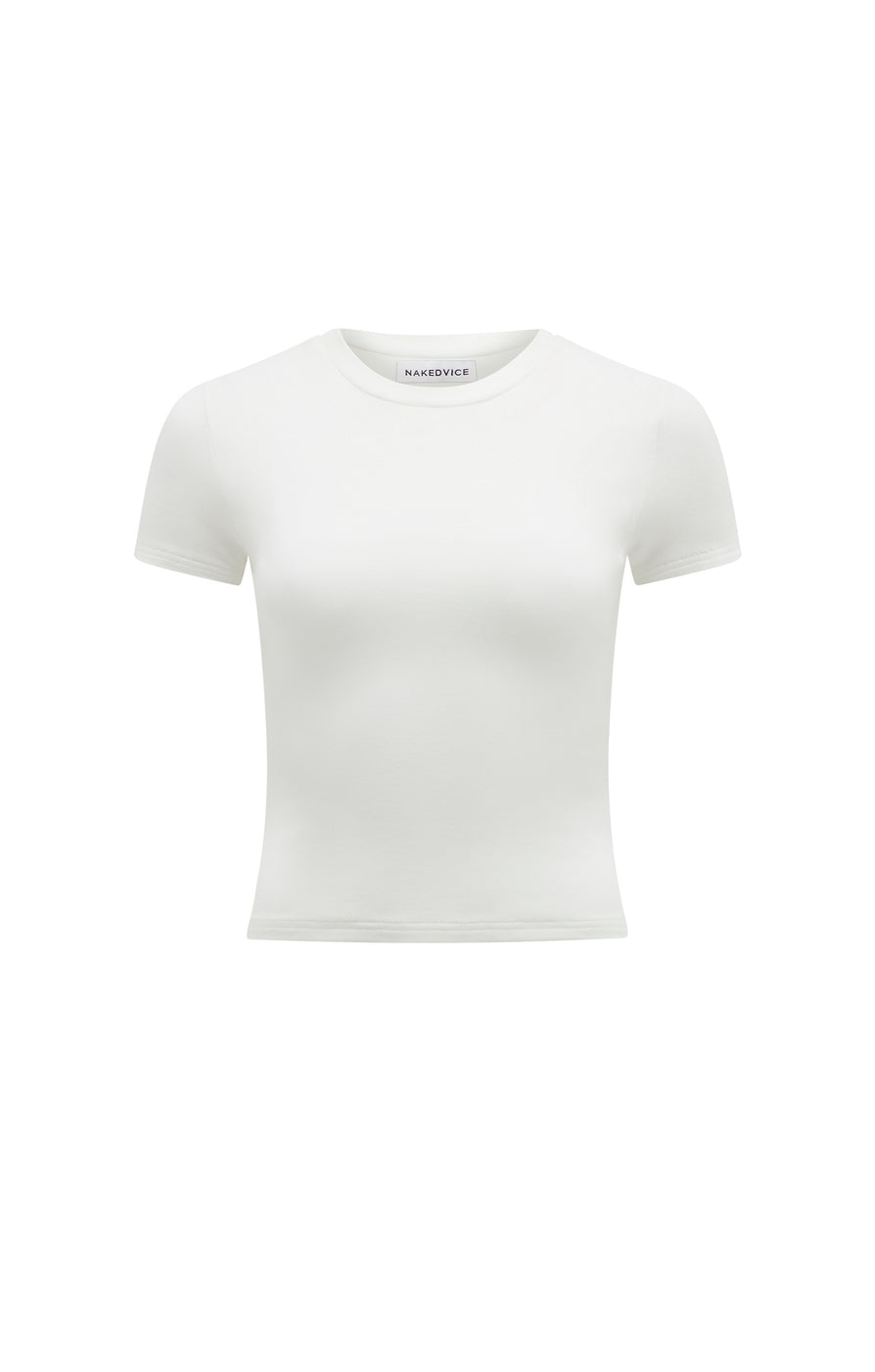 THE CARLY WHITE TEE | GHOST