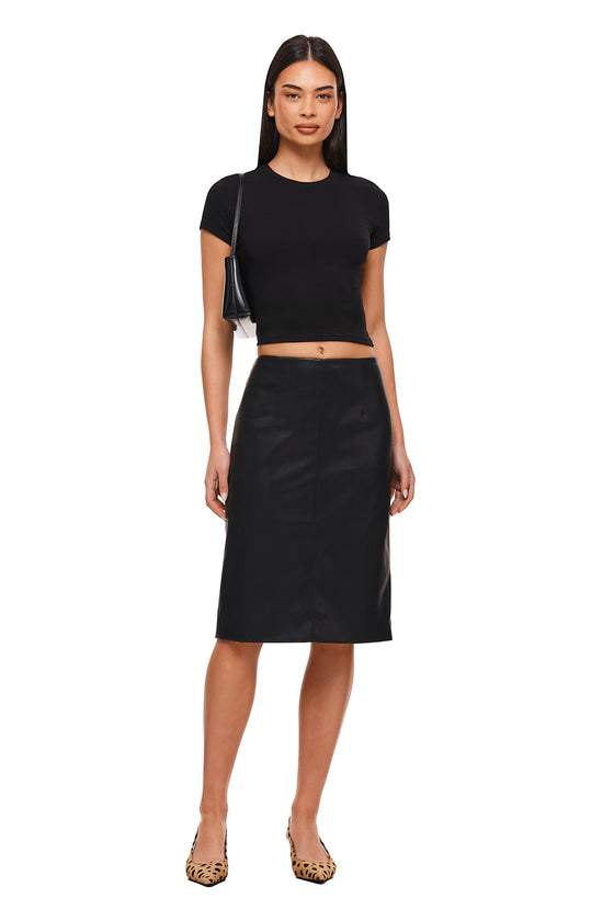 THE DEMPSEY BLACK MIDI SKIRT
