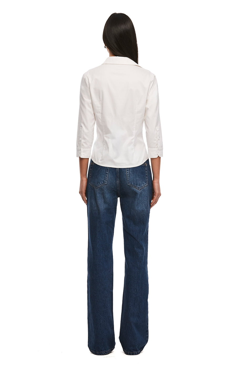 THE CECE WHITE SHIRT | model
