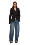 THE CELINE COLLARLESS BLAZER | model