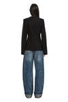 THE CELINE COLLARLESS BLAZER | model