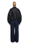 THE DAMON BLACK BOMBER JACKET | MODEL