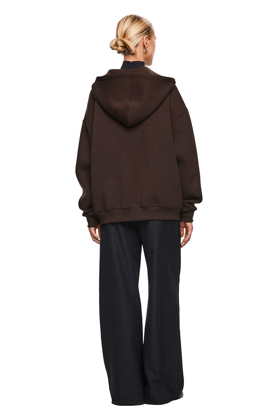 THE DARIA COFFEE HOODIE | MODEL