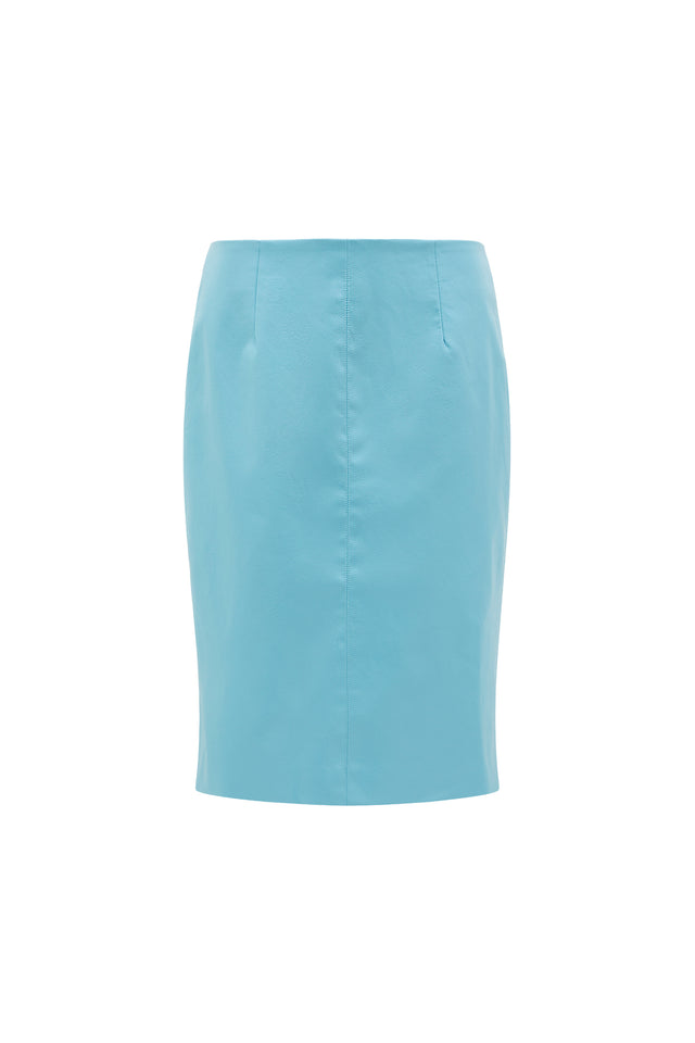 THE DEMPSEY AQUAMARINE MIDI SKIRT. 