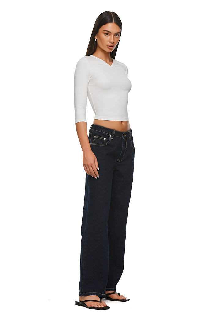 THE CHADWICK RAW INDIGO JEAN | MODEL