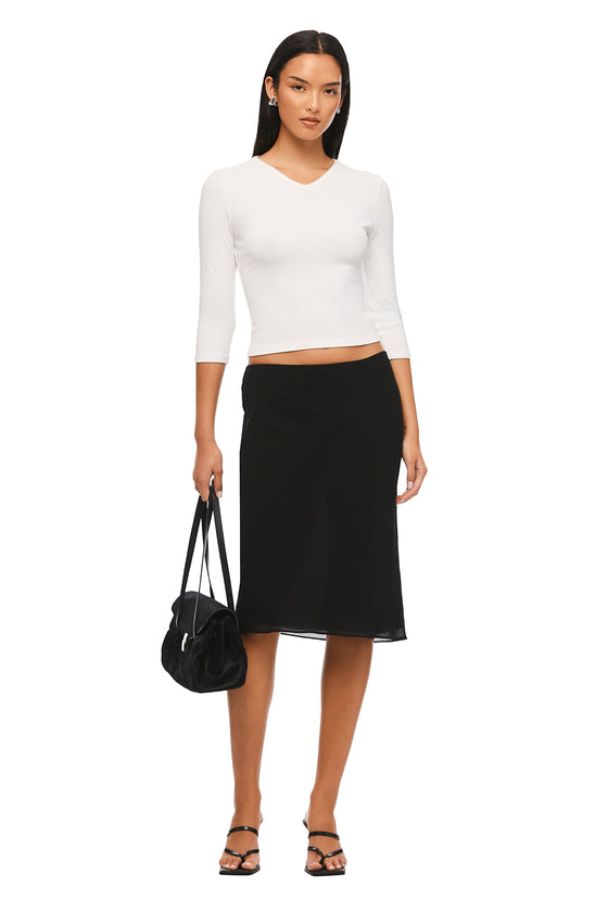 THE DAISY BLACK MIDI SKIRT