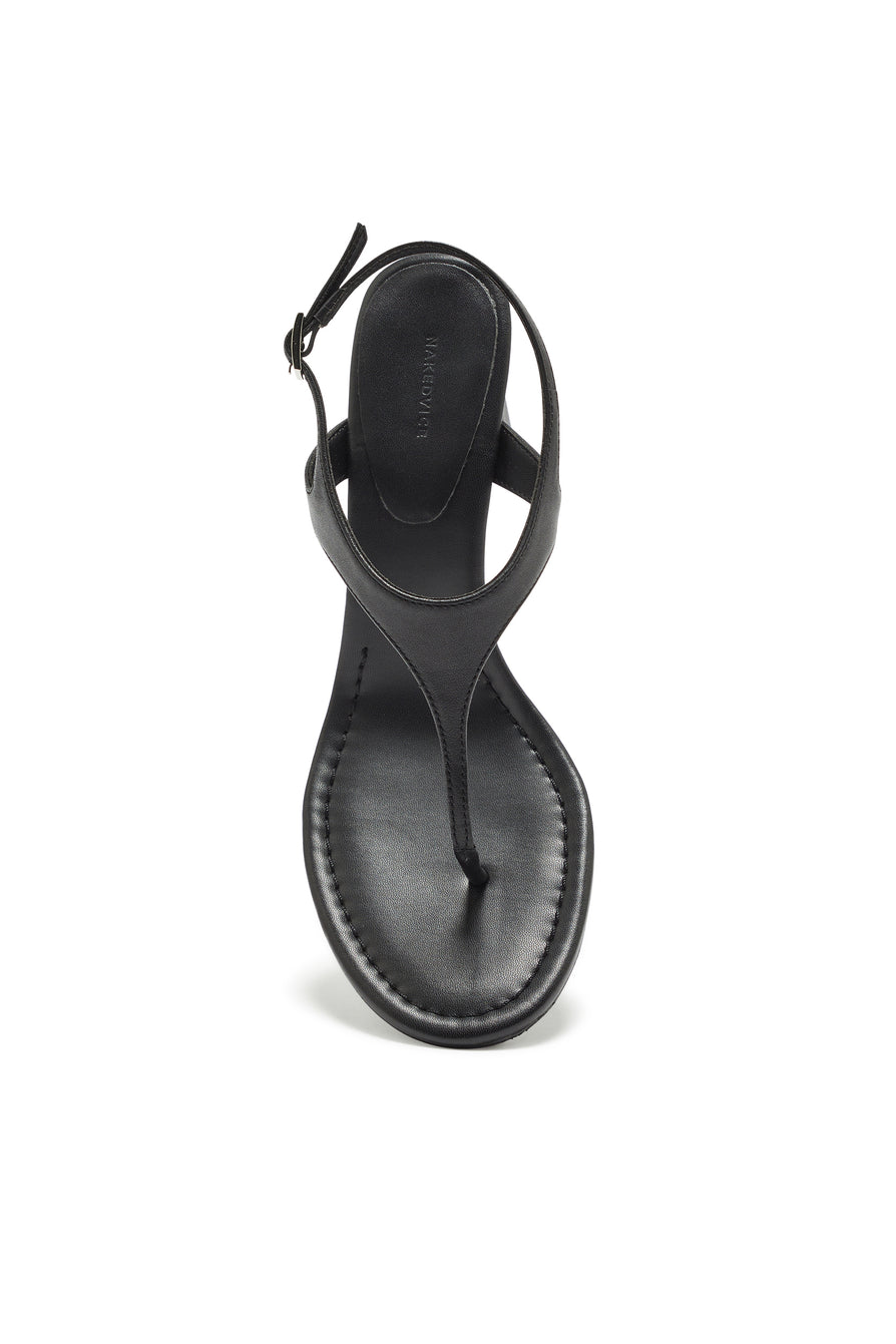 THE GIA BLACK THONG HEEL | GHOST