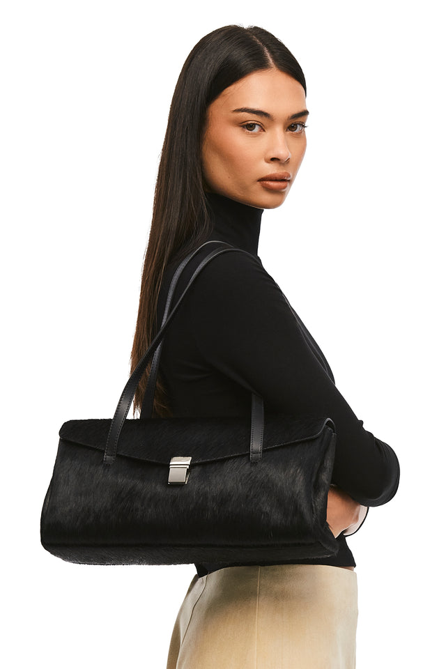 THE ABEL BLACK PONY HAIR BAG 