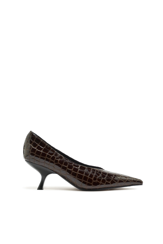 THE HILTON COFFEE CROC HEEL