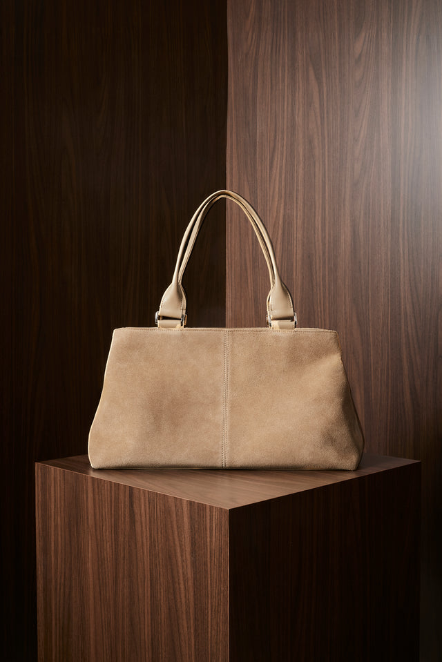 THE HUDDY BLONDE SUEDE BAG 