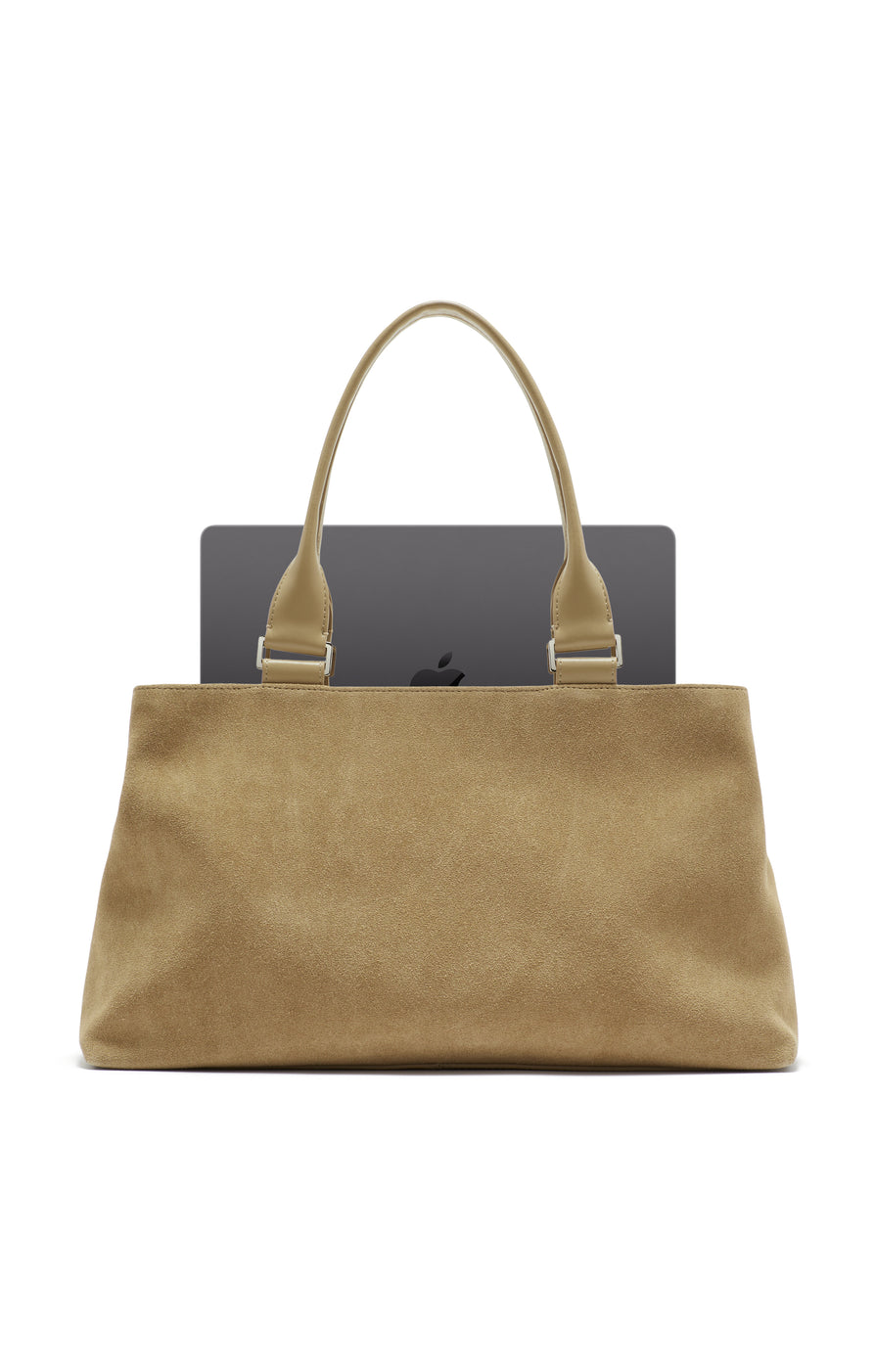 THE HUDDY BLONDE SUEDE BAG