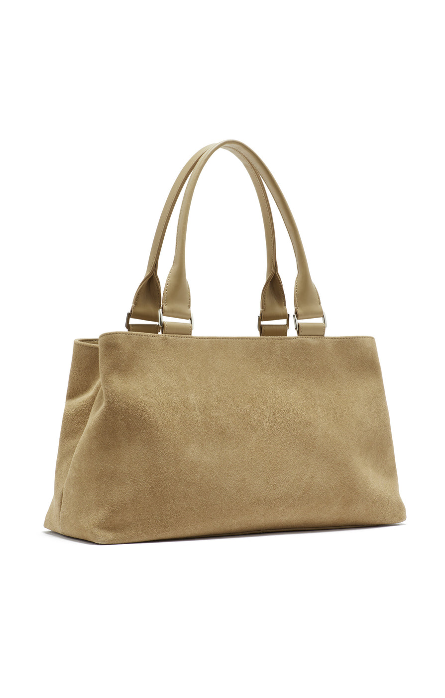 THE HUDDY BLONDE SUEDE BAG | GHOST