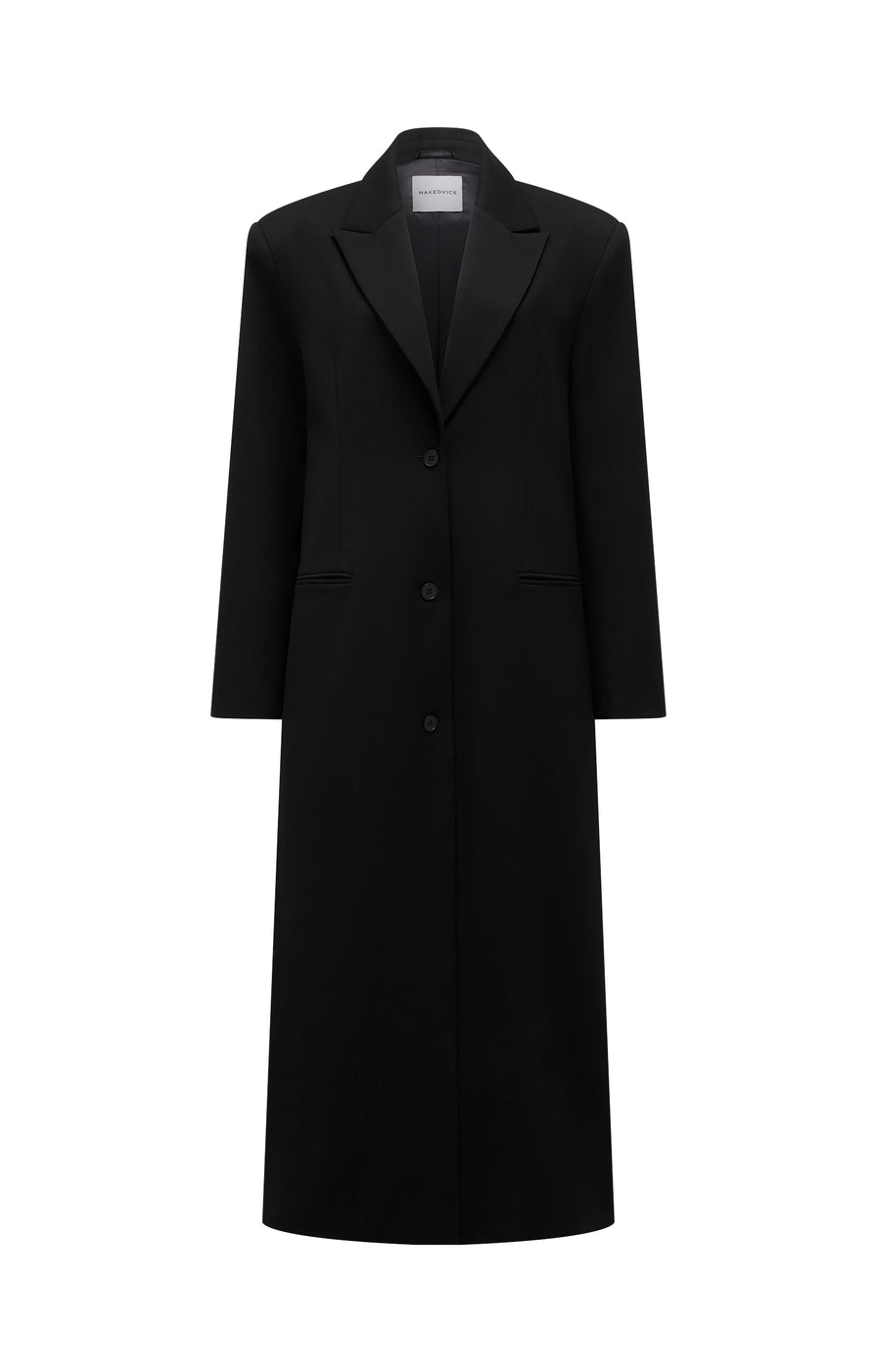 THE ISLA BLACK BLAZER COAT | ghost