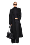THE ISLA BLACK WOOL COAT | MODEL