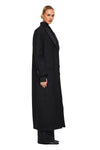 THE ISLA BLACK WOOL COAT | MODEL