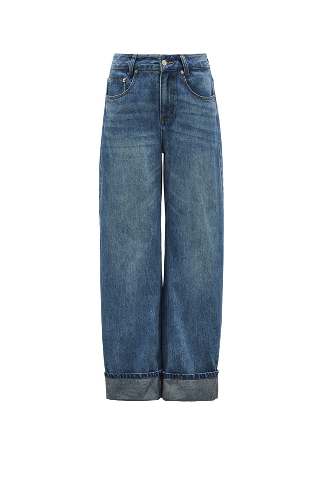 THE JENSEN TRUE BLUE CUFFED JEAN 