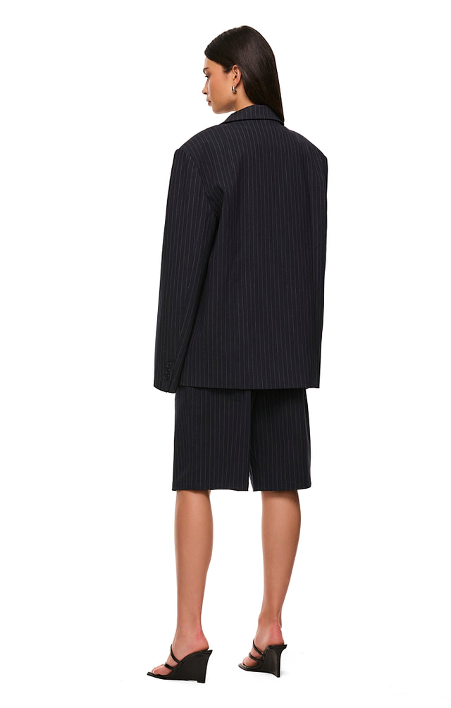 THE ISLA NAVY PINSTRIPE BLAZER 