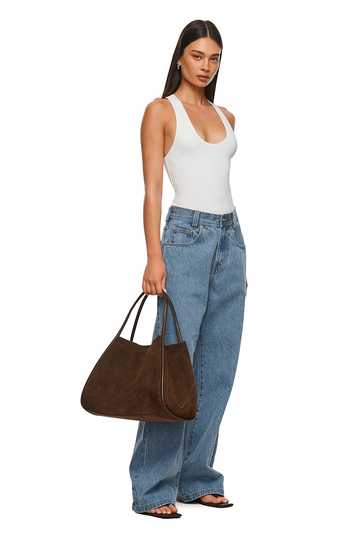 THE NYLA COCOA SUEDE | model