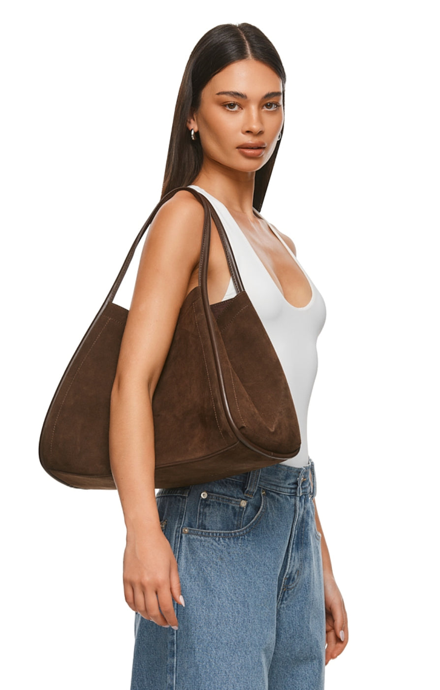 THE NYLA COCOA SUEDE | model