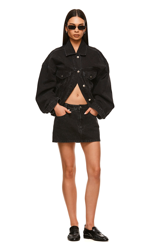 THE MORGAN BLACK SKIRT | model