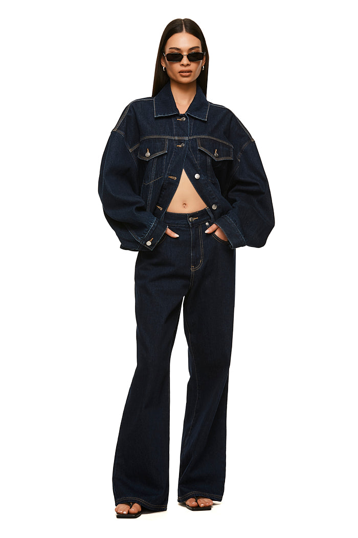 THE MAXWELL DARK INDIGO JACKET | model