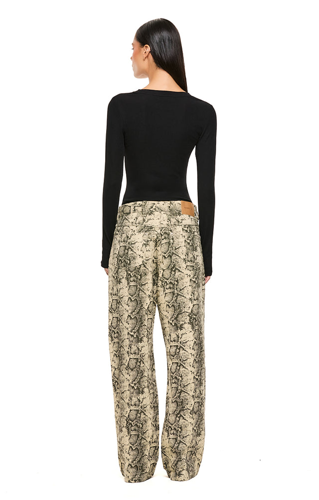 THE MAXWELL SNAKE PRINT JEAN