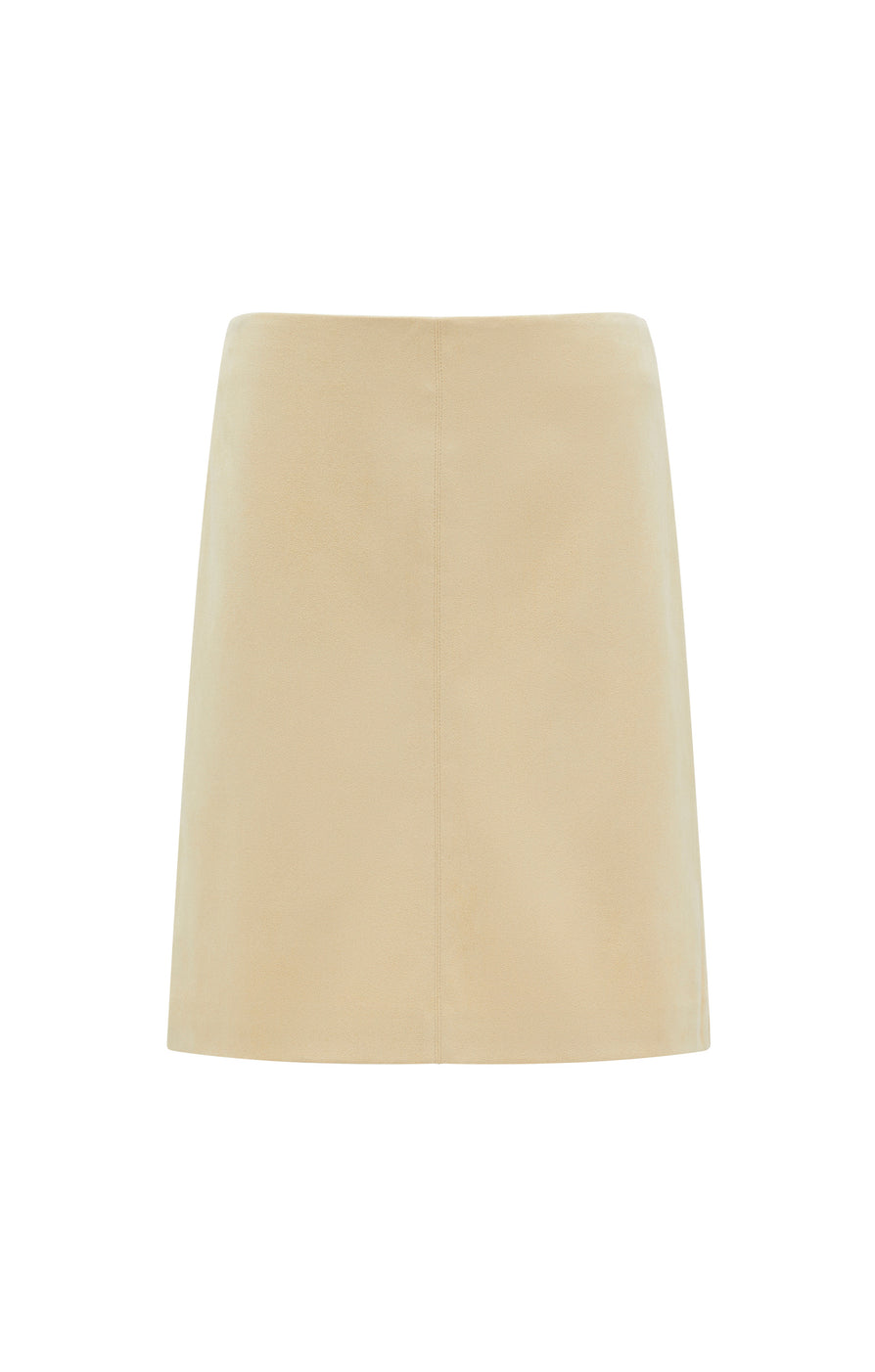 THE NICOLE BEIGE MIDI SKIRT | ghost