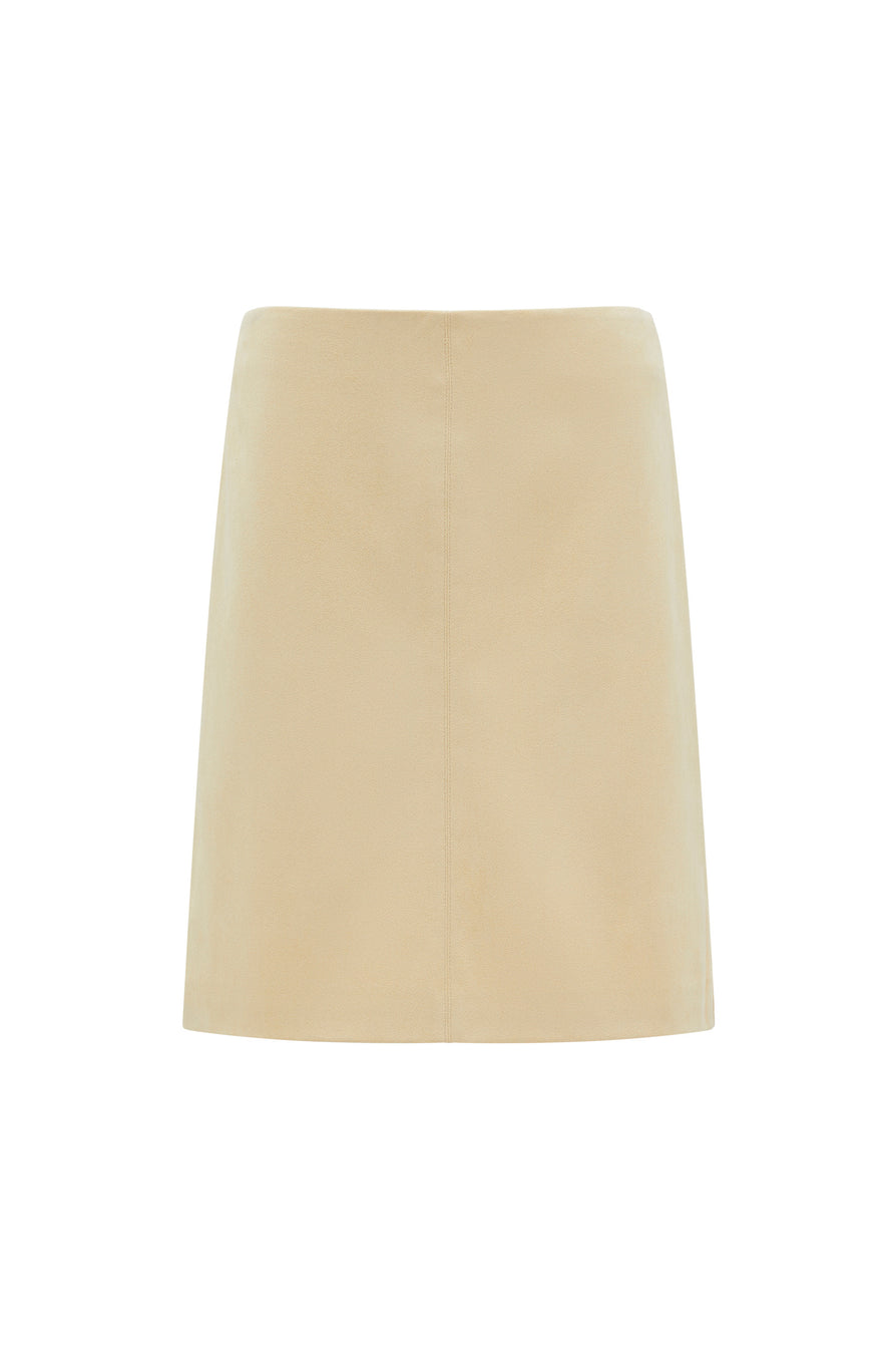 THE NICOLE BEIGE MIDI SKIRT | ghost