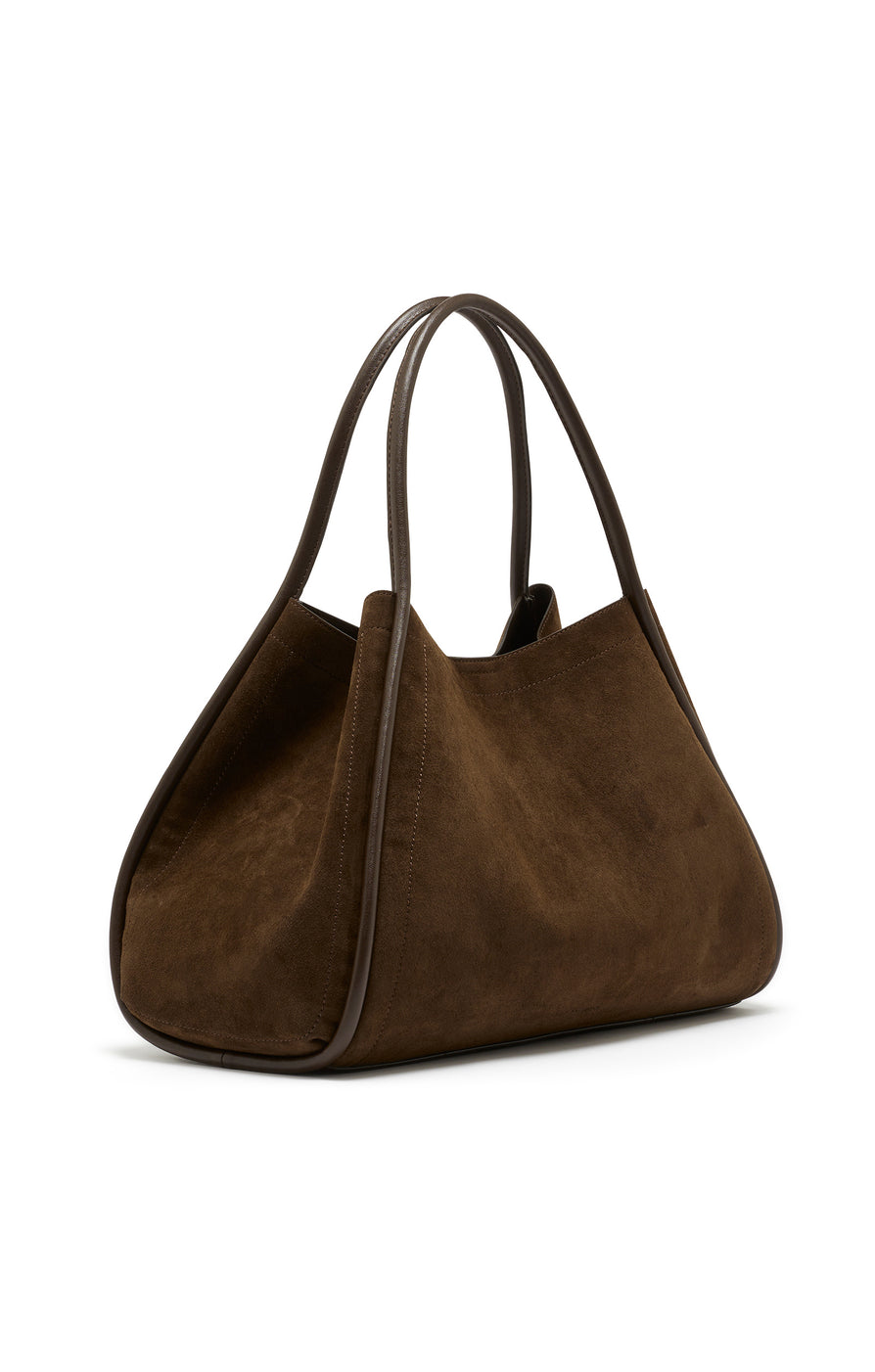 THE NYLA CHOC SUEDE BAG | GHOST