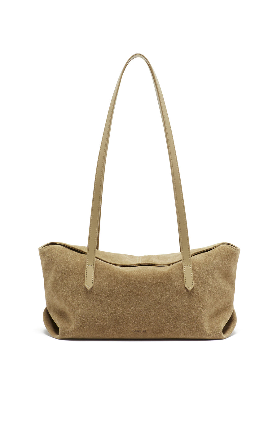 THE POPPY BLONDE SUEDE BAG | GHOST