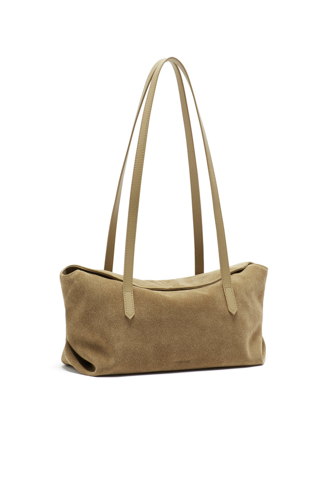 THE POPPY BLONDE SUEDE BAG 