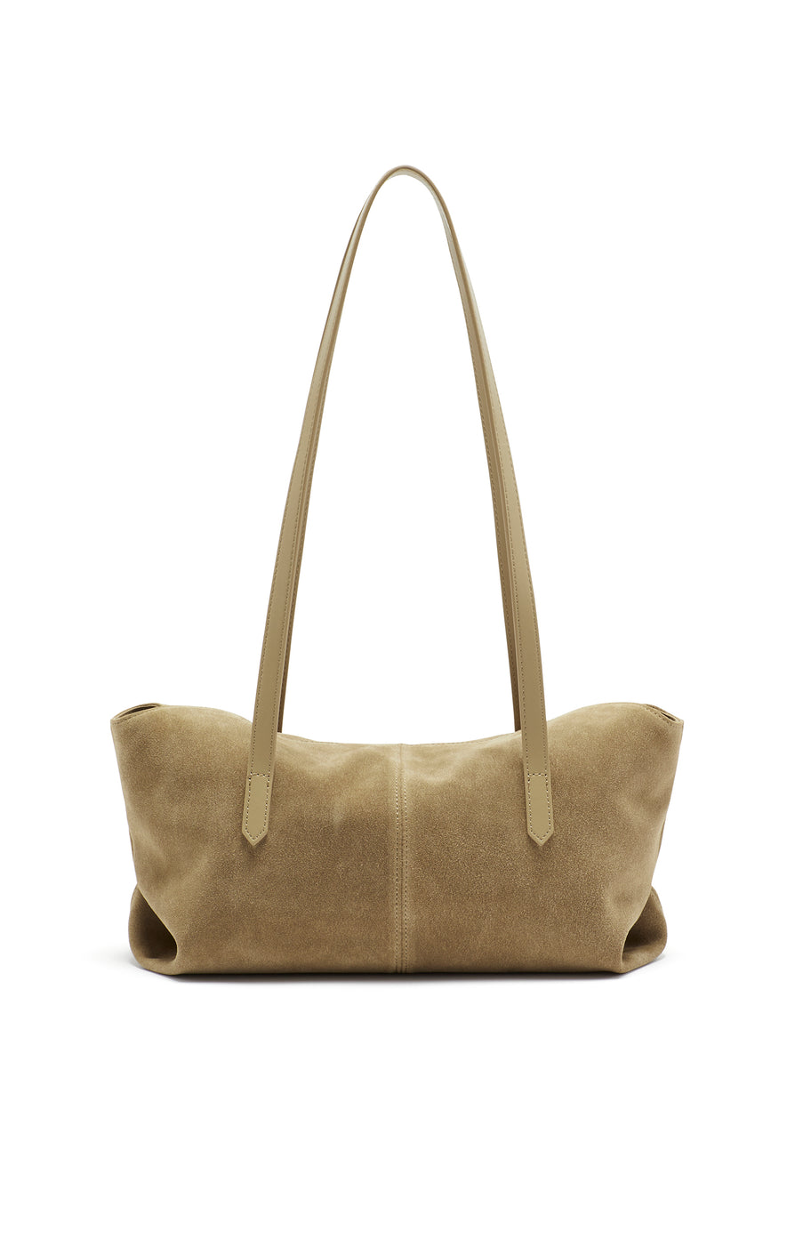 THE POPPY BLONDE SUEDE BAG | GHOST