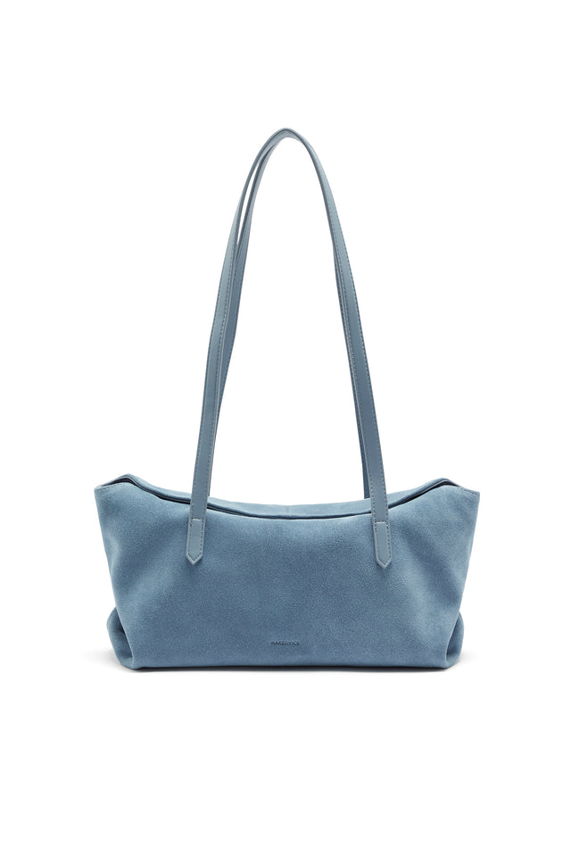 THE POPPY BLUE SUEDE BAG 