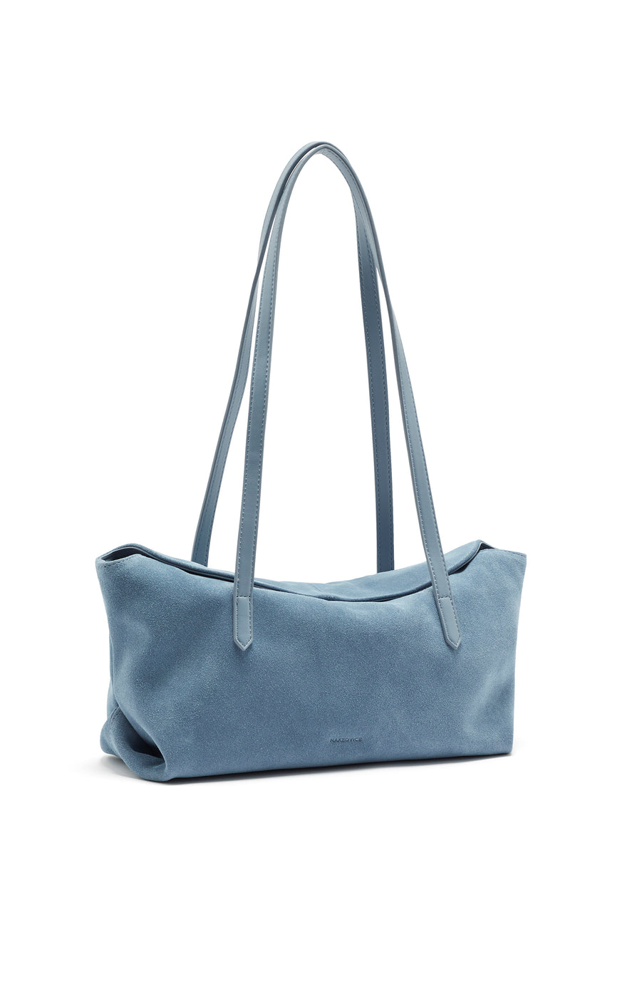 THE POPPY BLUE SUEDE BAG | ghost