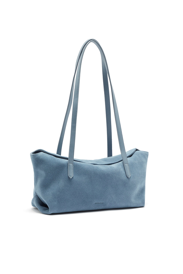 THE POPPY BLUE SUEDE BAG 