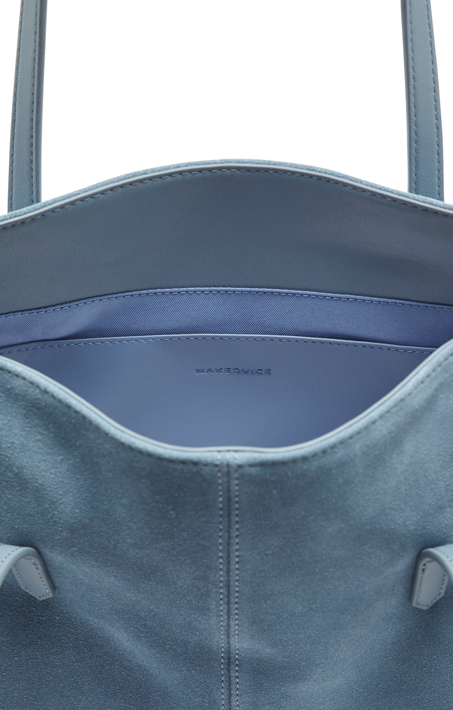 THE POPPY BLUE SUEDE BAG | ghost