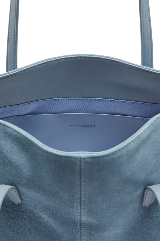 THE POPPY BLUE SUEDE BAG 