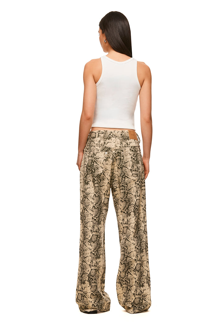 THE MAXWELL SNAKE PRINT JEAN | model