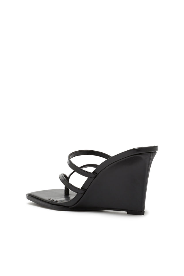 THE SASKIA BLACK WEDGE 