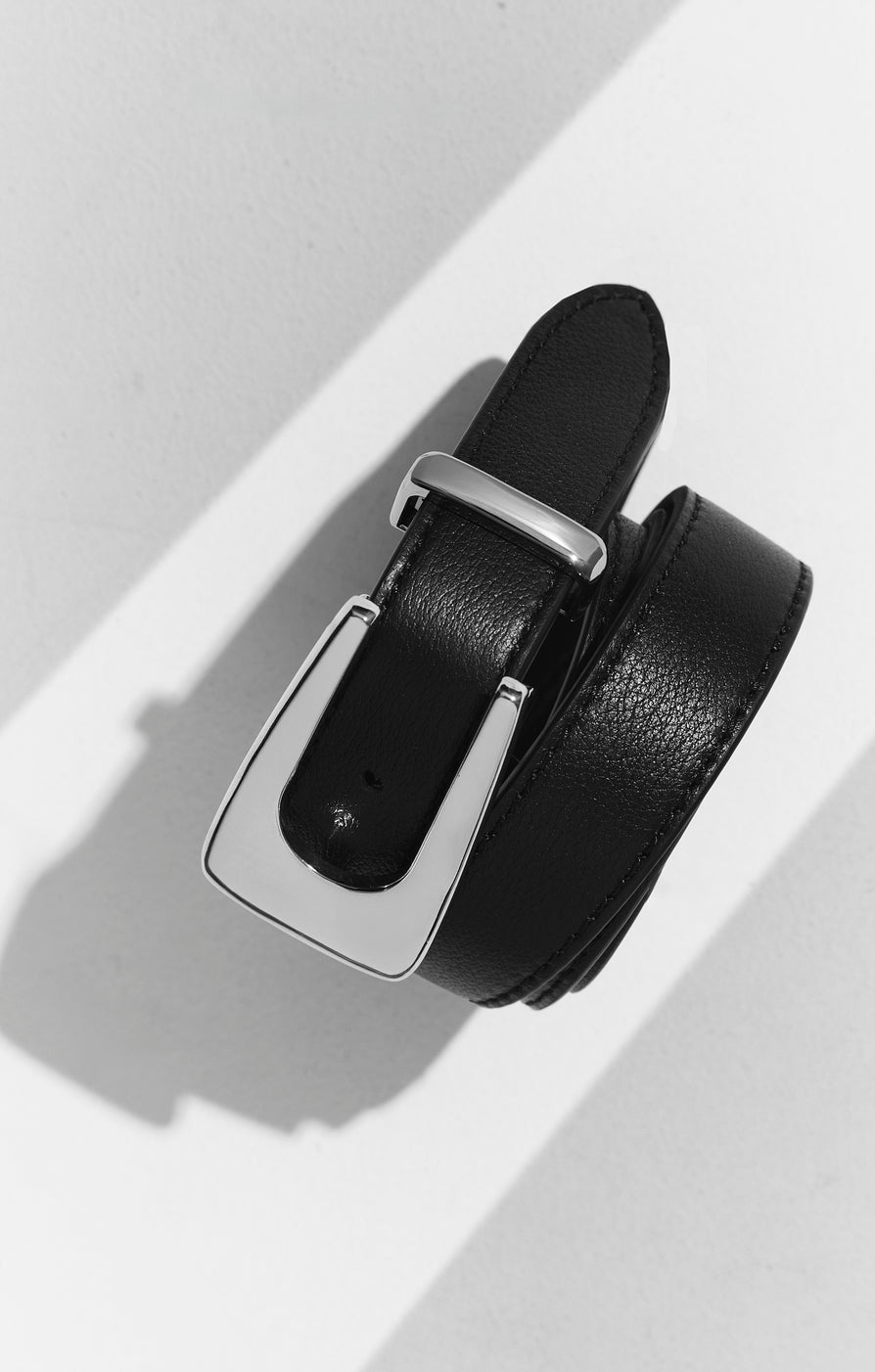 THE STASSIE BLACK SILVER BELT