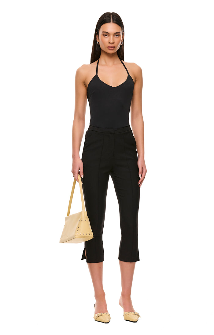 THE STEVIE BLACK HALTER TOP