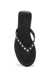 THE TAHNEE BLACK STUDDED THONG | GHOST